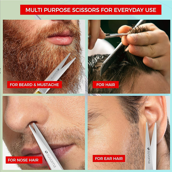Suvorna Crane 5" Mustache And Beard Scissors